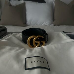 Gucci Black Leather Belt Size GUCCI 80